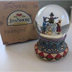 JIM SHORE HEARTWOOD CREEK SNOWY DAY FROSTY FRIEND CHRISTMAS SNOWGLOBE